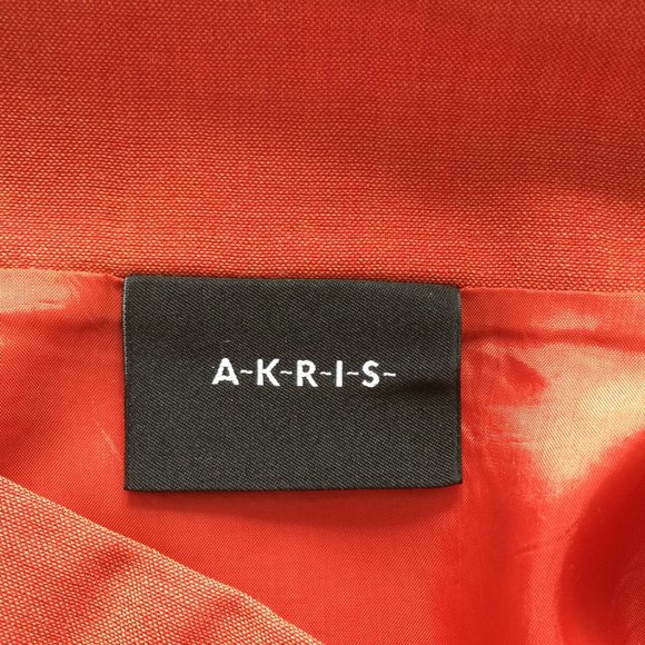 Akris wool orange light weighted skirt size 4 - Picture 5 of 9